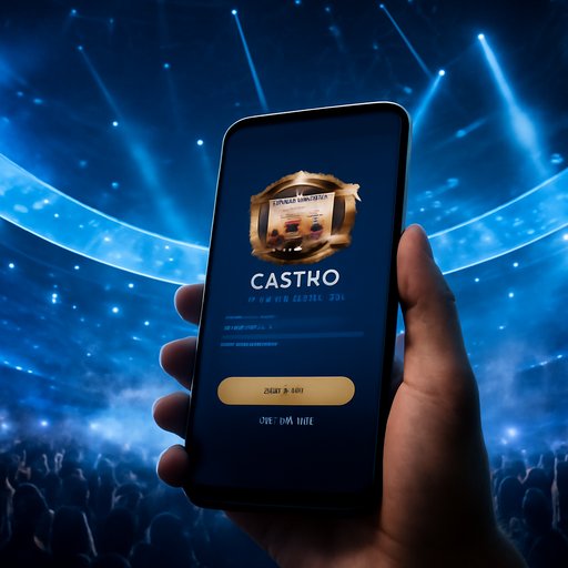 casino game Login page on smartphone display