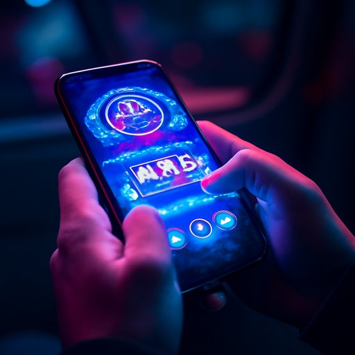 casino game hands holding smartphone during commute